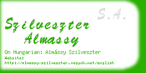 szilveszter almassy business card