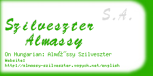 szilveszter almassy business card